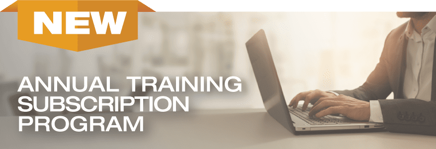NEW: Annual Training Subscription Program
