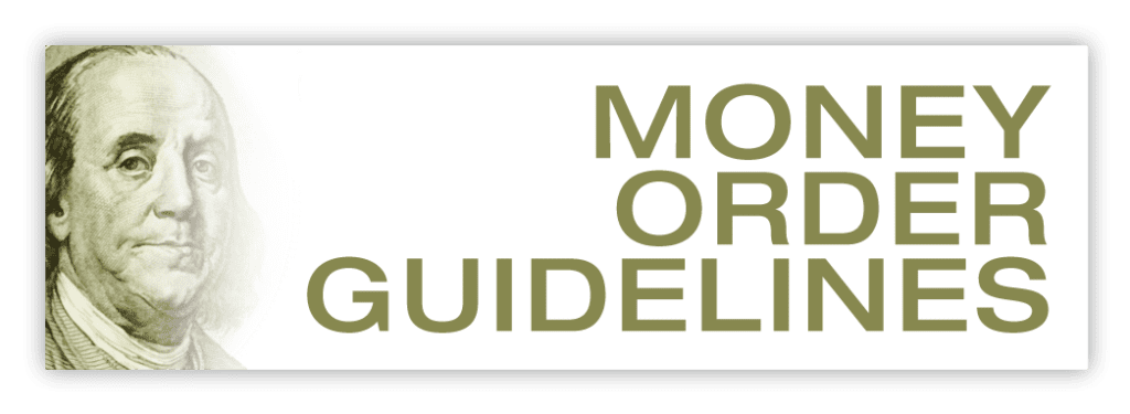 Money Order Guidelines